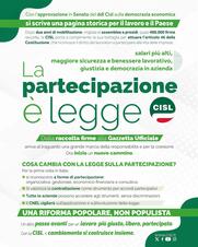Partecipazione dei lavoratori alle imprese, la "Legge Sbarra" è legge dello Stato Partecipazione dei lavoratori alle imprese, la "Legge Sbarra" è legge dello Stato